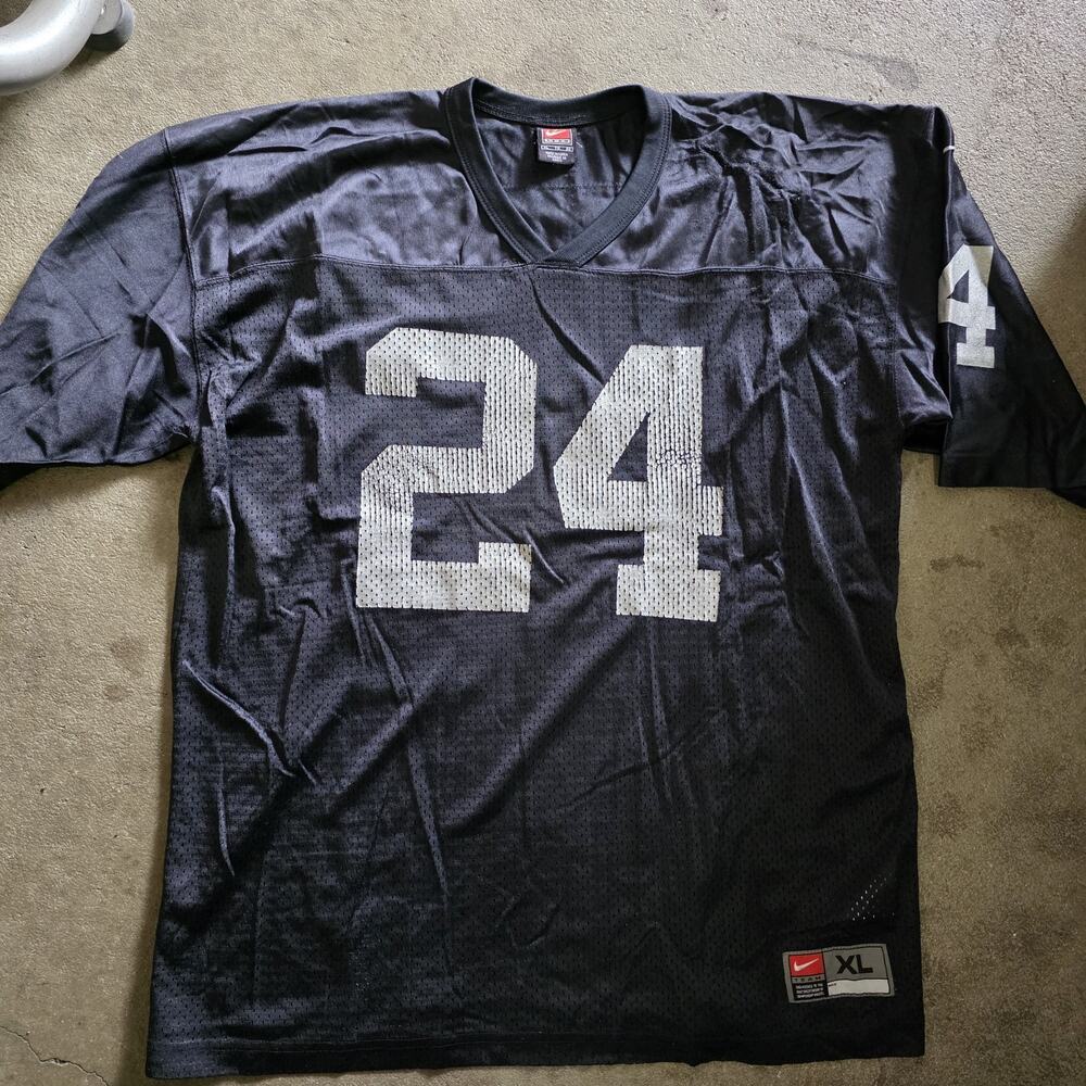 Nike Charles Woodson Jersey Men’s XL Oakland Raiders Vintage Black/Silver